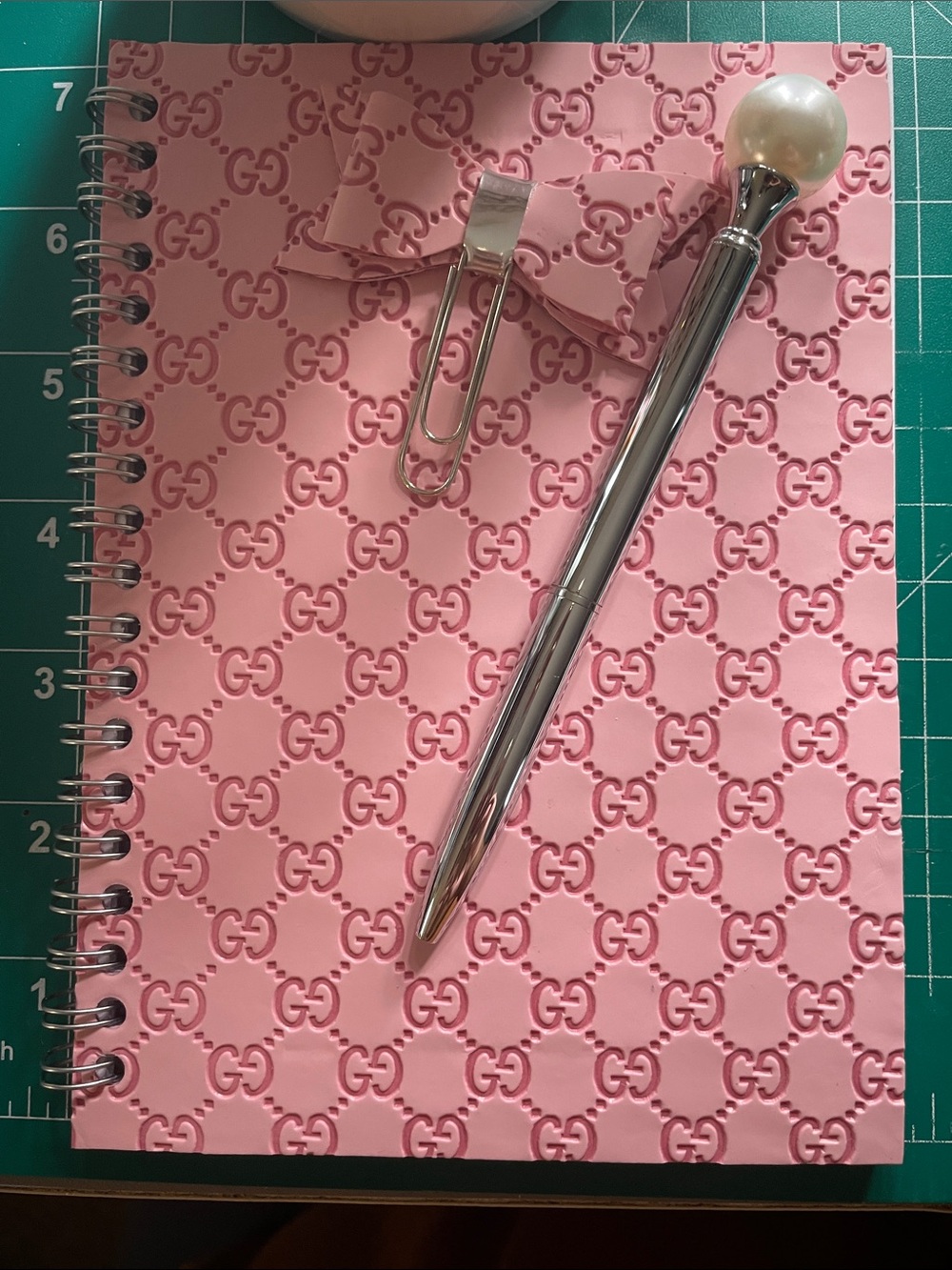 Pink Handmade 5X7 Notebook (pen not included))